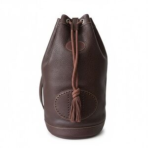 Hermès Lunch Bag Backpack Brown Leather Perforated H Bucket Bag w/ Dust Bag
